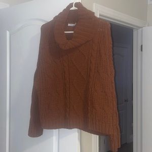 Brown turtleneck sweater
